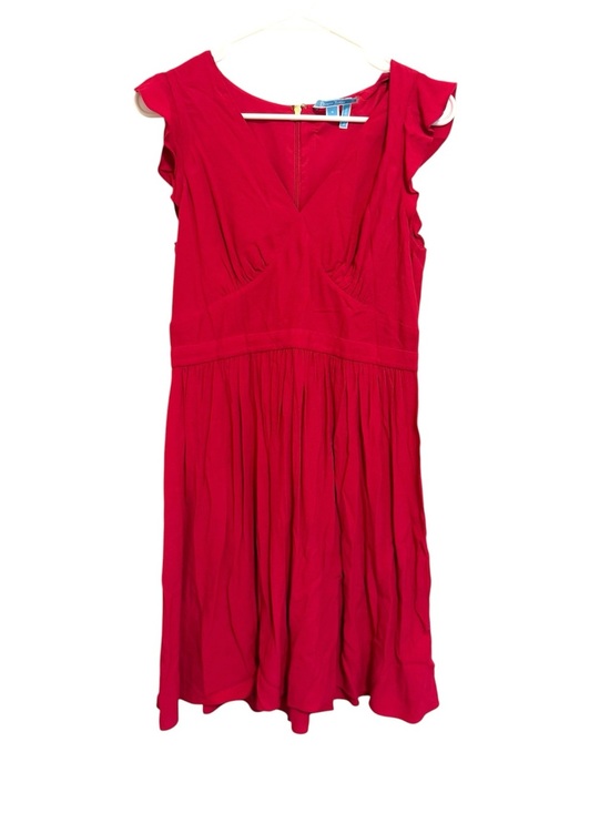 Draper James Dresses & Skirts - Draper James Raspberry Flutter Sleeve Fit & Flare Dress Size 6 Lined